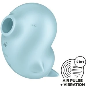 Satisfyer Sassy Seal Stimulator & Vibrator met Air-Pulse en vibratie blauw