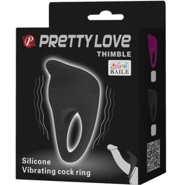 FOR HIM Pretty Love Thimble Vibratorring Zwart