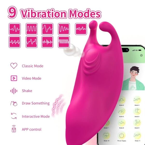 Armony Wearables Honeybee Auflegevibrator mit App-Steuerung Fuchsia