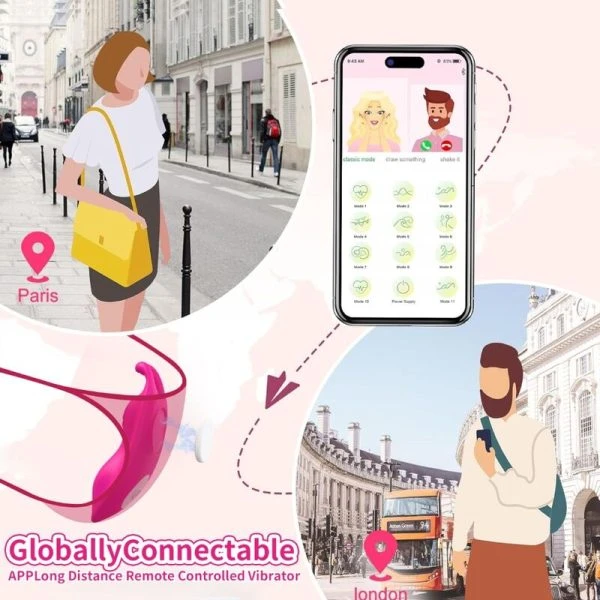 Armony Wearables Honeybee Auflegevibrator mit App-Steuerung Fuchsia