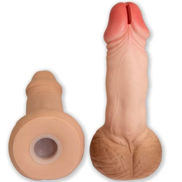 Diablo Picante Penis-spaarpot van rubber, huidskleur, 22,5 cm