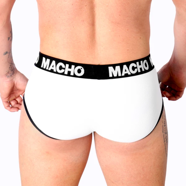 Macho Underwear herenslip met vergrotende cup, wit L