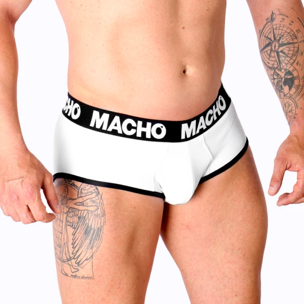 Macho Underwear herenslip met vergrotende cup, wit L