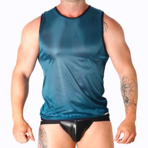 Macho Underwear Sport-Shirt L/XL grün – eng anliegendes T-Shirt für Männer und Frauen