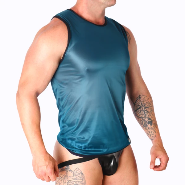 Macho Underwear Sport-Shirt L/XL groen – strak aansluitend T-shirt voor mannen en vrouwen
