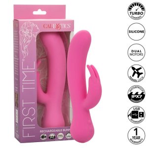Calexotics First Time Vibrator Rabbit met clitorisstimulator oplaadbaar roze Calexotics First Time Vibrator Rabbit met clitorisstimulator oplaadbaar roze - Afbeelding 1