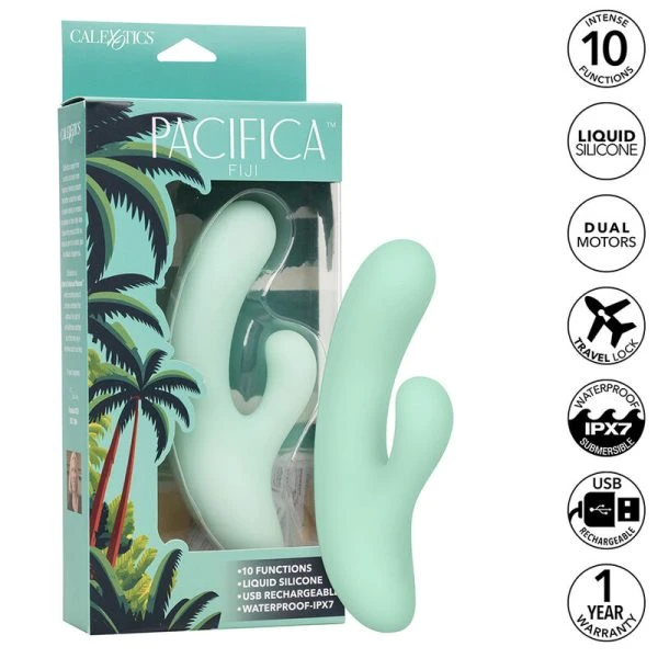 Calexotics Pacifica Fiji G-Punt Vibrator van Siliconen, Aqua