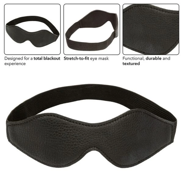 Calexotics Nocturnal oogmasker van leer en neopreen, zwart