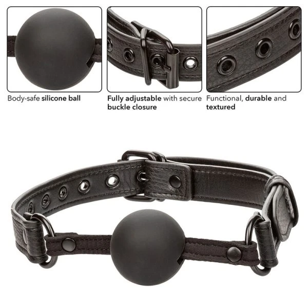Calexotics Nocturnal Ball GAG Silicone Knebel Zwart