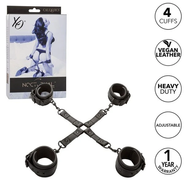 Calexotics Nocturnal Hog TIE Connector Fessel-Set zwart