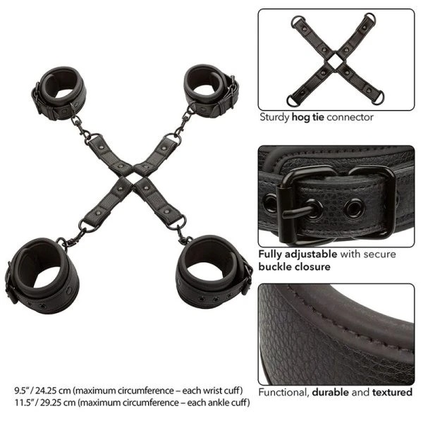 Calexotics Nocturnal Hog TIE Connector Fessel-Set zwart