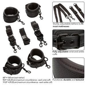 Calexotics Bedboeien-set met verstelbare leren manchetten Zwart Calexotics Bedboeien-set met verstelbare leren manchetten Zwart - Afbeelding 3