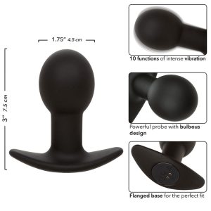 Calexotics Rock Bottom Anaalplug met 10 trillingen, siliconen, zwart Calexotics Rock Bottom Anaalplug met 10 trillingen, siliconen, zwart - Afbeelding 8