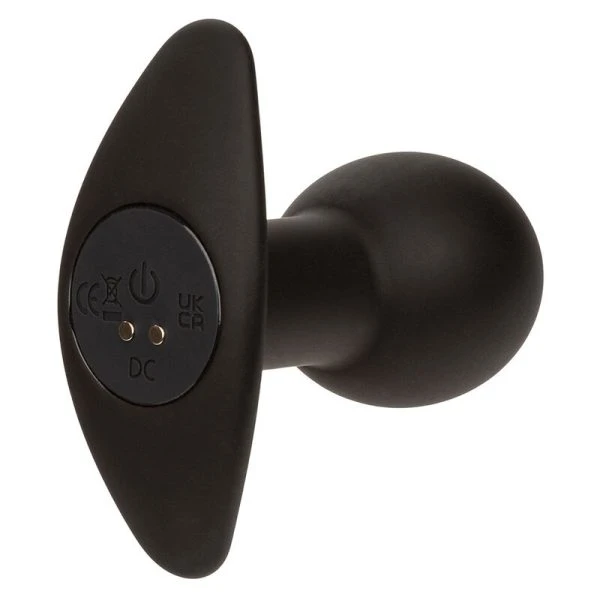 Calexotics Rock Bottom Anaalplug met 10 trillingen, siliconen, zwart