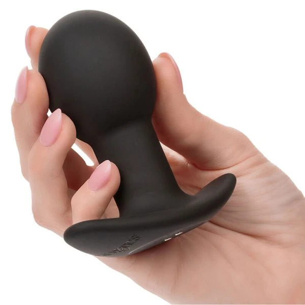 Calexotics Rock Bottom Anaalplug met 10 trillingen, siliconen, zwart