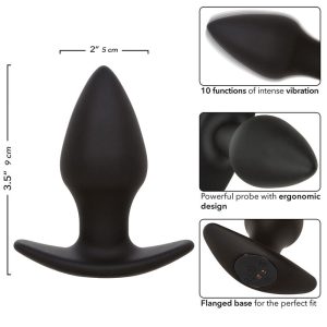 Calexotics Analplug Rock Bottom Perfect met 10 trillingen, siliconen, zwart Calexotics Analplug Rock Bottom Perfect met 10 trillingen, siliconen, zwart - Afbeelding 7