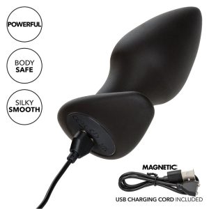 Calexotics Analplug Rock Bottom Perfect met 10 trillingen, siliconen, zwart Calexotics Analplug Rock Bottom Perfect met 10 trillingen, siliconen, zwart - Afbeelding 8