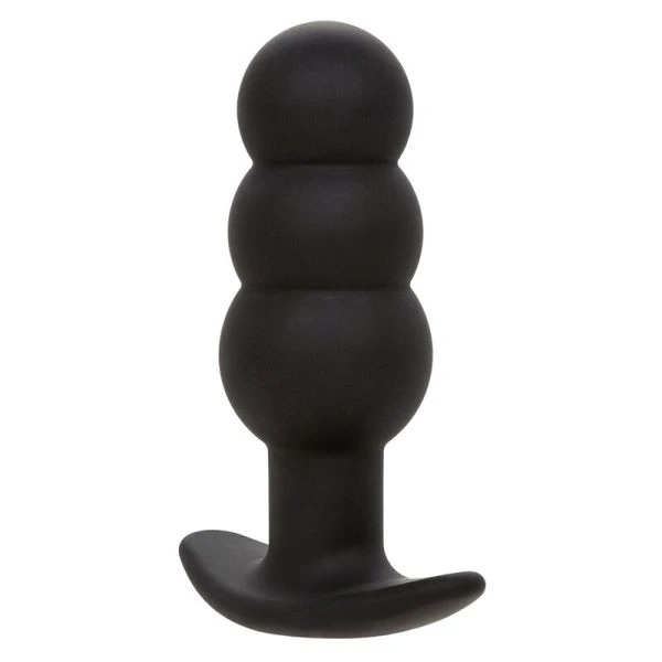 Calexotics Analplug Rock Bottom Beaded Probe with Beads, 10 Vibrations, Silicone, Black Calexotics Analplug Rock Bottom Beaded Probe with Beads, 10 Vibrations, Silicone, Black