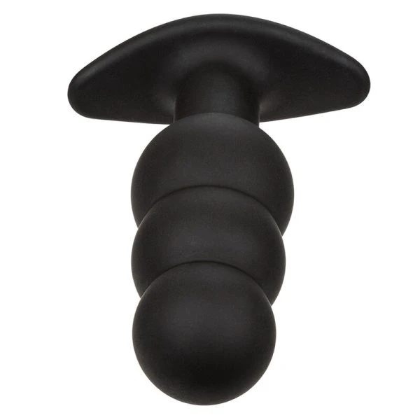 Calexotics Analplug Rock Bottom Beaded Probe with Beads, 10 Vibrations, Silicone, Black Calexotics Analplug Rock Bottom Beaded Probe with Beads, 10 Vibrations, Silicone, Black