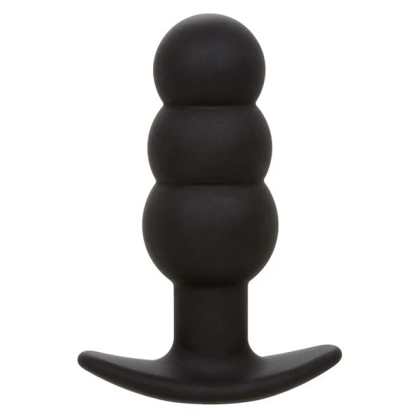 Calexotics Analplug Rock Bottom Beaded Probe with Beads, 10 Vibrations, Silicone, Black Calexotics Analplug Rock Bottom Beaded Probe with Beads, 10 Vibrations, Silicone, Black