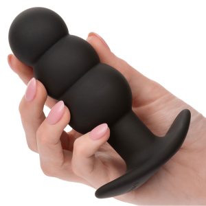Calexotics Analplug Rock Bottom Beaded Probe with Beads, 10 Vibrations, Silicone, Black Calexotics Analplug Rock Bottom Beaded Probe with Beads, 10 Vibrations, Silicone, Black - Image 6