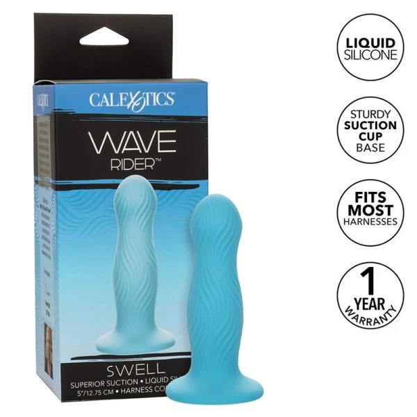img_185940_939c180b7eeb075fb61abcce99a0a45e_1.jpg Calexotics Wave Rider Swell Anaalplug van siliconen, blauw
