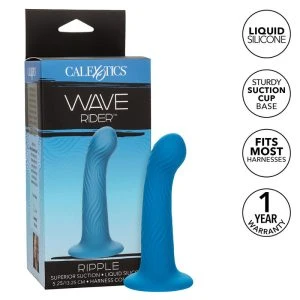 Calexotics Wave Rider Ripple Analplug mit Riffelstruktur, Blau