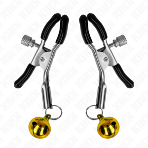 Kink Nipple Grip Gouden Nippelklem met Bel Kink Nipple Grip Gouden Nippelklem met Bel - Afbeelding 2