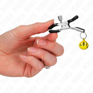 Kink Nipple Grip Gouden Nippelklem met Bel Kink Nipple Grip Gouden Nippelklem met Bel - Afbeelding 4