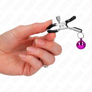 Kink Nipple Grip Nippelklem met Belletjes paars Kink Nipple Grip Nippelklem met Belletjes paars - Afbeelding 4
