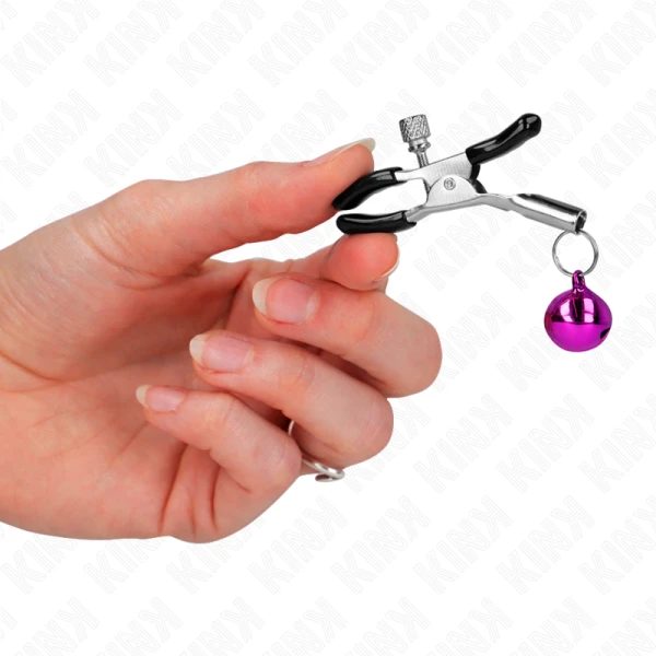 Kink Nipple Grip Nippelklem met Belletjes paars Kink Nipple Grip Nippelklem met Belletjes paars