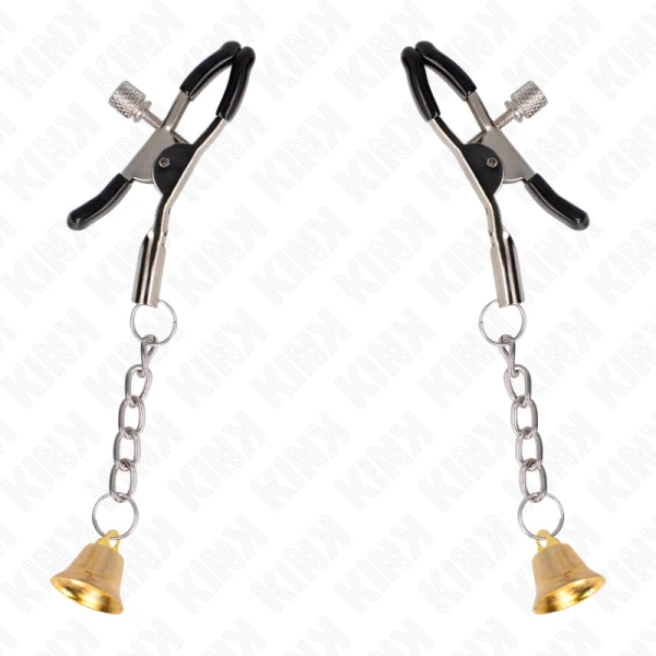 Kink Nipple Grip Gouden Nippelklemmen met Belhanger