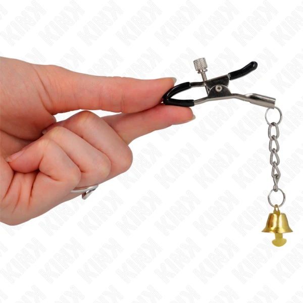 Kink Nipple Grip Gouden Nippelklemmen met Belhanger