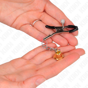 Kink Nipple Grip Gouden Nippelklemmen met Belhanger Kink Nipple Grip Gouden Nippelklemmen met Belhanger - Afbeelding 3