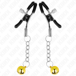 Kink Nipple Grip Gouden Jingle Bell Hangers-Nippelklemmen Kink Nipple Grip Gouden Jingle Bell Hangers-Nippelklemmen - Afbeelding 2