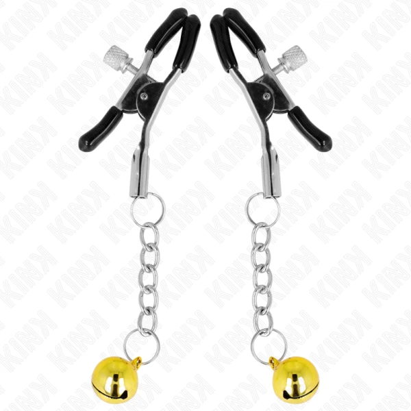 Kink Nipple Grip Gouden Jingle Bell Hangers-Nippelklemmen