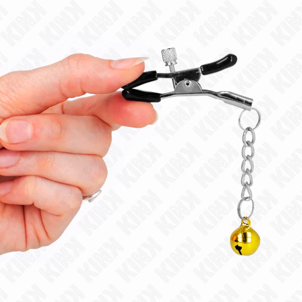Kink Nipple Grip Gouden Jingle Bell Hangers-Nippelklemmen