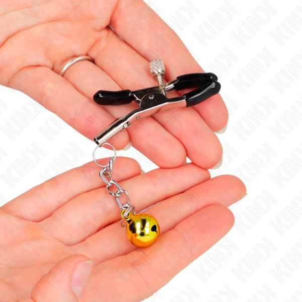 Kink Nipple Grip Gouden Jingle Bell Hangers-Nippelklemmen