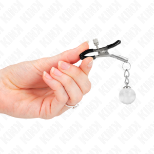 Kink Nipple Grip Glaskralen-Nippelklemmen Zilver 6 CM Kink Nipple Grip Glaskralen-Nippelklemmen Zilver 6 CM - Afbeelding 4