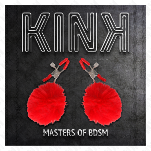 Kink Nipple Grip Nippelklem met kunstbontbal rood Kink Nipple Grip Nippelklem met kunstbontbal rood - Afbeelding 5