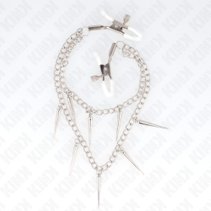Kink Nipple Grip Nippelklemmen met Spikes en Ketting Kink Nipple Grip Nippelklemmen met Spikes en Ketting - Afbeelding 2