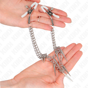 Kink Nipple Grip Nippelklemmen met Spikes en Ketting Kink Nipple Grip Nippelklemmen met Spikes en Ketting - Afbeelding 3