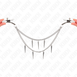 Kink Nipple Grip Nippelklemmen met Spikes en Ketting Kink Nipple Grip Nippelklemmen met Spikes en Ketting - Afbeelding 4