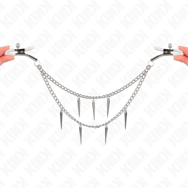 Kink Nipple Grip Nippelklemmen met Spikes en Ketting