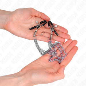 Kink Nipple Grip Nippelklemmen met 3 kettingen Zilver Kink Nipple Grip Nippelklemmen met 3 kettingen Zilver - Afbeelding 3
