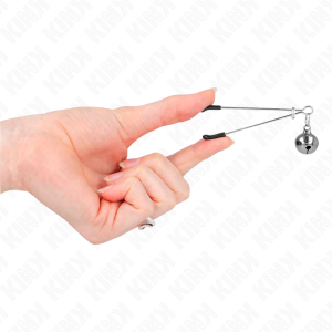 Kink Nipple Grip tepelklemmen met belletjes zilver Kink Nipple Grip tepelklemmen met belletjes zilver - Afbeelding 4