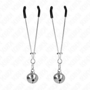 Kink Nipple Grip Brustwarzenklammern mit Glocken Silber