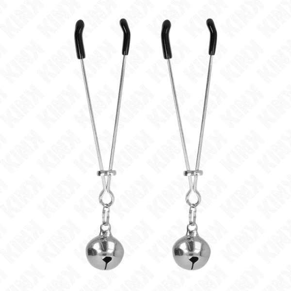 Kink Nipple Grip tepelklemmen met belletjes zilver
