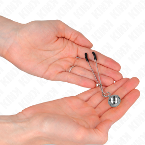 Kink Nipple Grip tepelklemmen met belletjes zilver Kink Nipple Grip tepelklemmen met belletjes zilver - Afbeelding 3