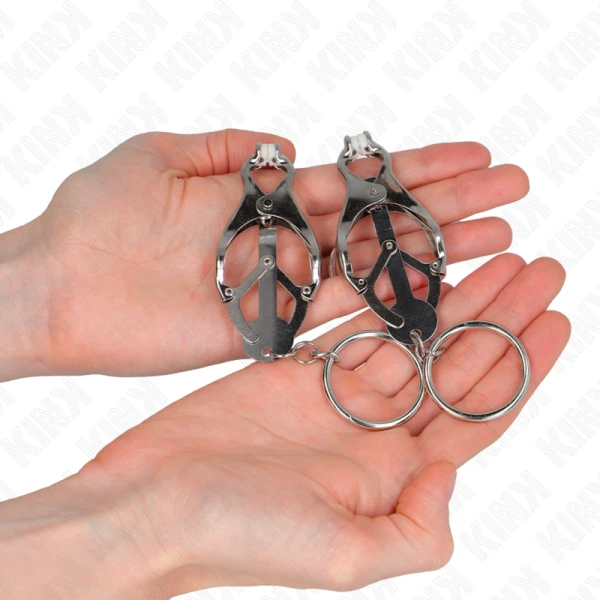 Kink Nipple Grip Japanse Klaverblad-nippelklemmen Zilver